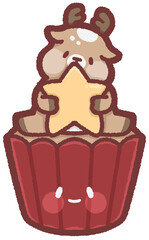 Christmas cupcake - reindeer