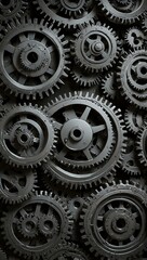 Vector illustration of mechanical house gears.