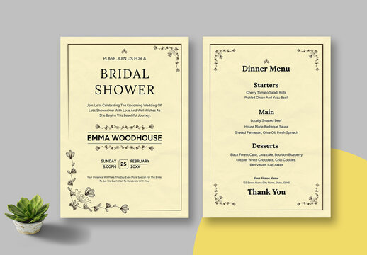 Bridal Shower Invitations Template
