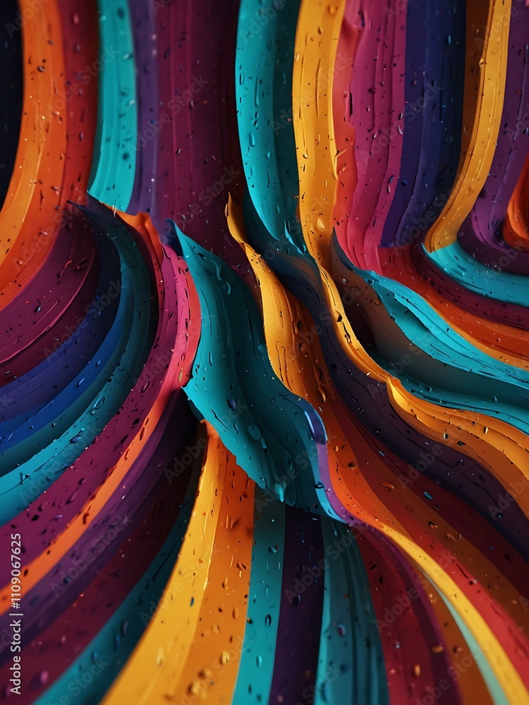 Aufkleber vibrant abstract 3d background with a mix of colors and patterns.