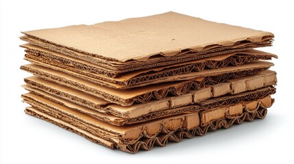Stacks of Industrial-Grade Cardboard. Generative AI