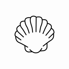 clam shell icon sign vector