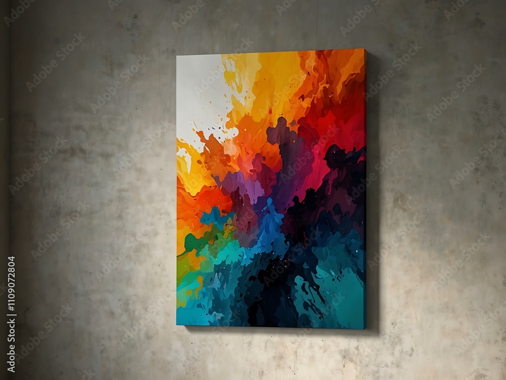 Poster vibrant digital canvas with imperfect expressions.