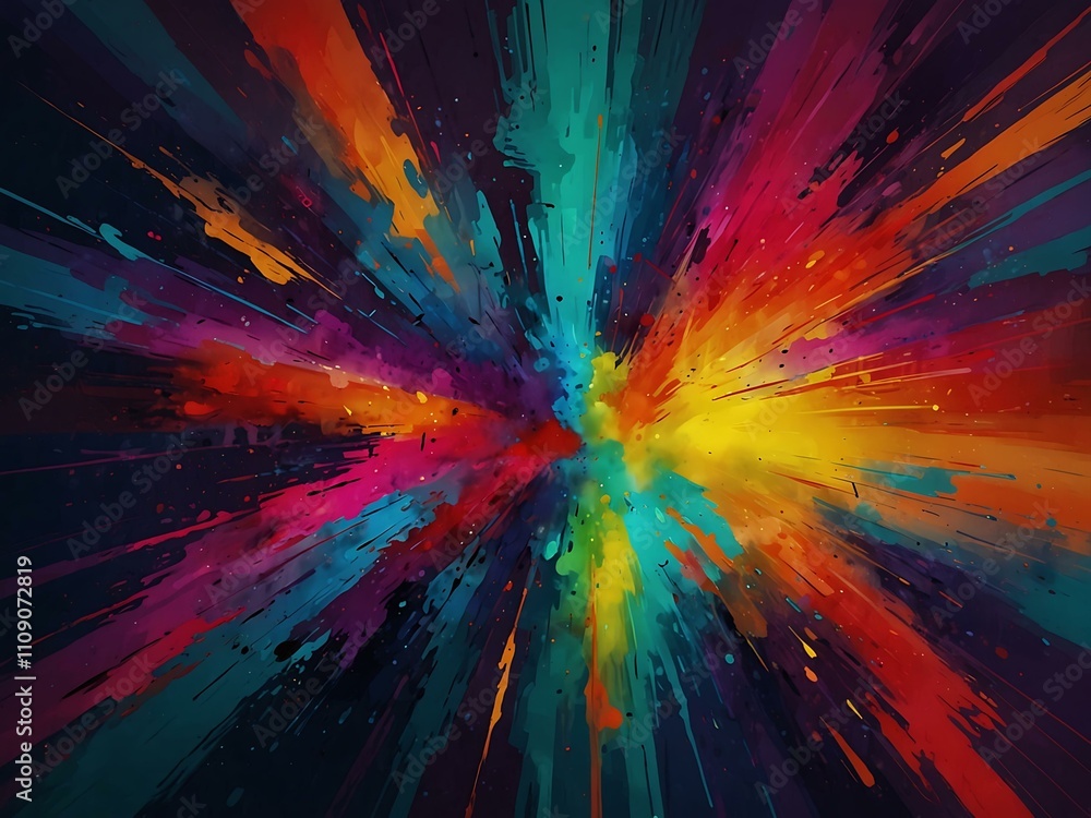 Poster vibrant digital canvas with imperfect expressions.