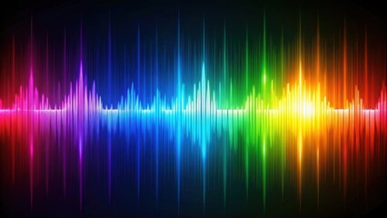 Dynamic of colorful audio wave spectrum with music sound waves , music, sound waves, spectrum, visualization