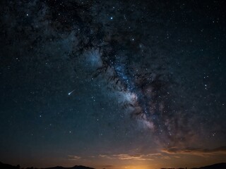 Fototapeta premium Vibrant night sky with stars, constellations, and celestial patterns.