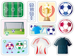 サッカー■サッカー素材のイラストセット © yuriharu