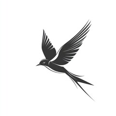Obraz premium Silhouette of a bird in flight. (1)
