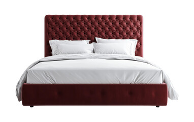Elegant Bed Design on Transparent Background