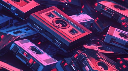 A Pile of Retro VHS Tapes: A Blast from the Past