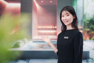 Fototapeta premium スパで働く若い女性
