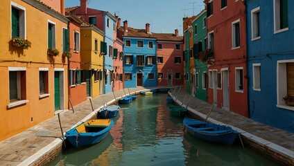 Obraz premium View of Burano Island in Venice.