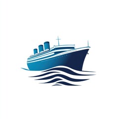 Majestic cruise ship sailing on ocean waves.