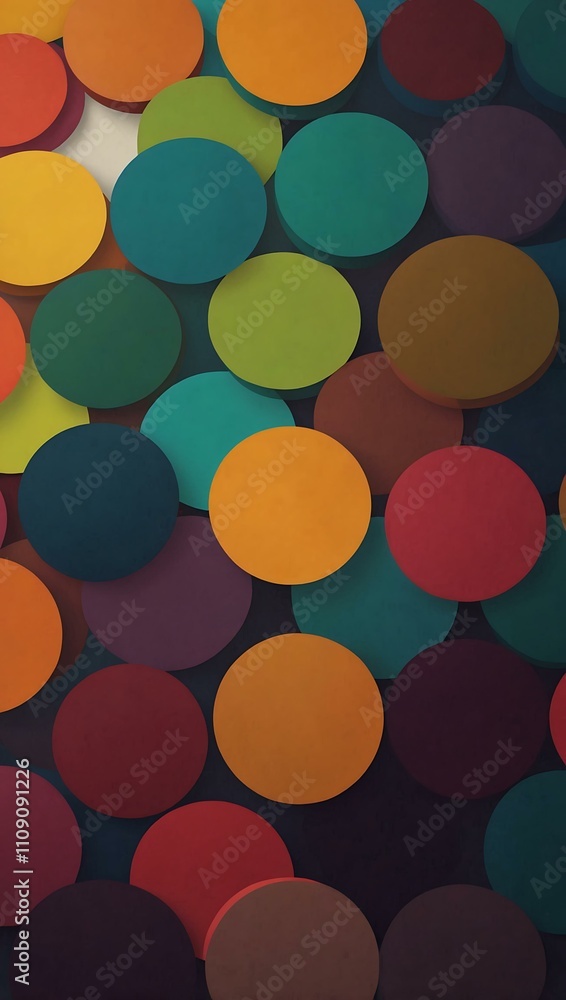 Poster vector design of colorful, overlapping circles.