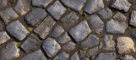 Weathered Cobblestone Path Texture