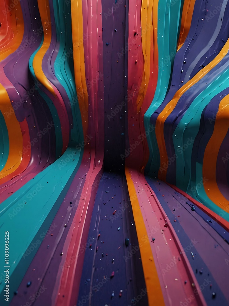 Poster vibrant abstract 3d background with a mix of colors and patterns.