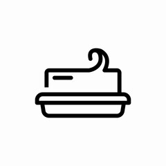 piece of butter icon sign vector