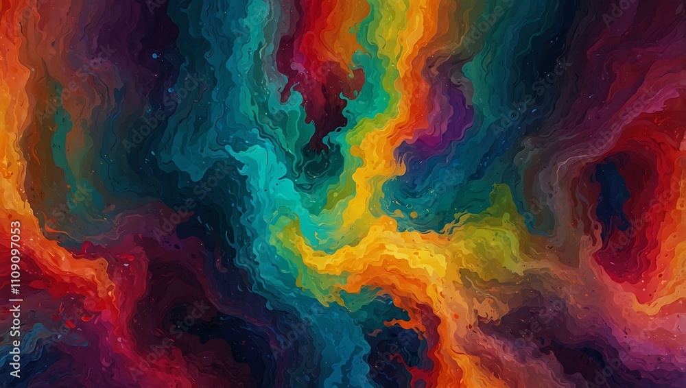 Poster vibrant abstract texture with layered gradients.