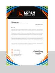 Corporate Modern Clean professional and creative company business letterhead design template. abstract corporate Business A4 letter head design template.