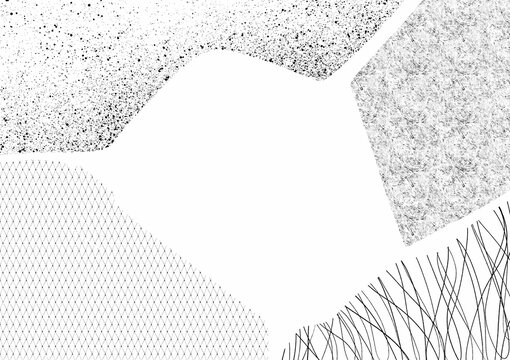 Black patterns on white background