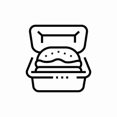 fastfood hamburger icon sign vector