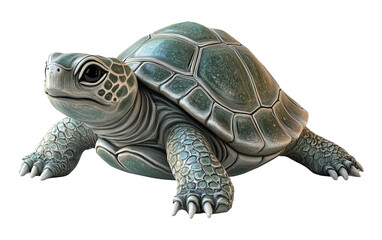 Obraz premium Realistic Turtle on Transparent Background