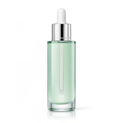 green dropper bottle product packaging for beauty and skincare anti aging oil herbs and minerals