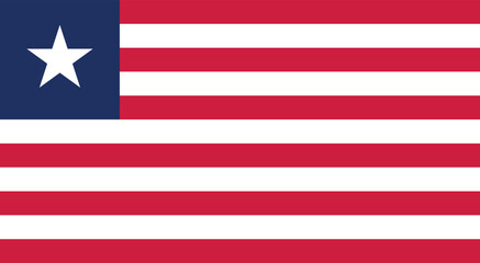 Vector Liberia National Flag icon. Flag design of Liberia.