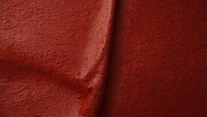 Fototapeta premium Vibrant red sheet texture, close-up macro shot.