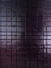 Vibrant violet mosaic background with glossy finish.