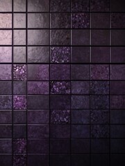 Naklejka premium Vibrant violet mosaic background with glossy finish.