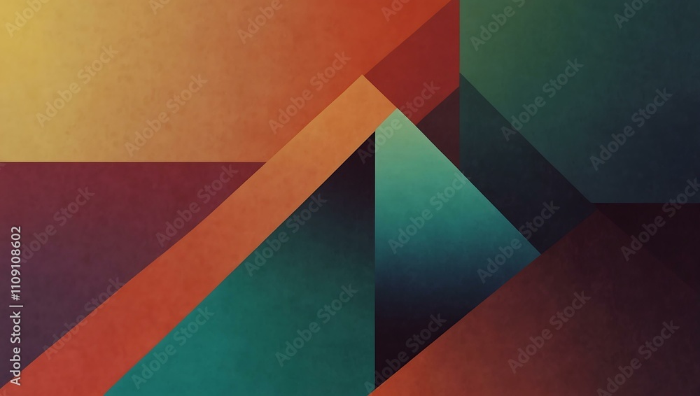Poster vintage abstract color block art with a gradient.