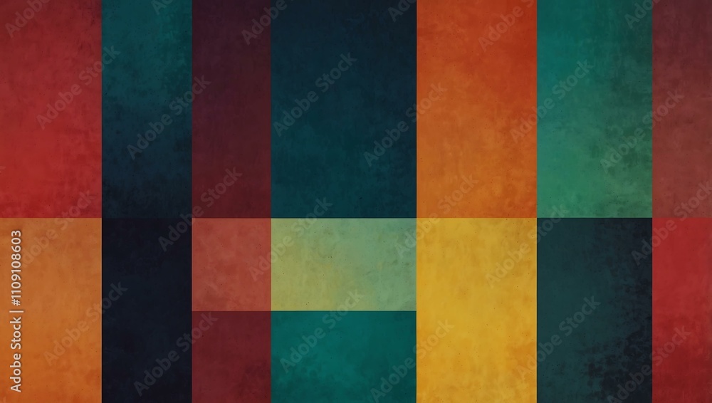 Poster vintage abstract color block art with a gradient.