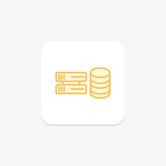 Database Development duotone line icon , vector, pixel perfect, illustrator file