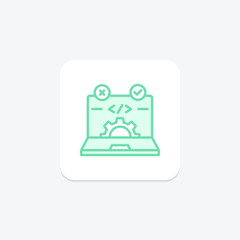 Test-Driven Development duotone line icon , vector, pixel perfect, illustrator file