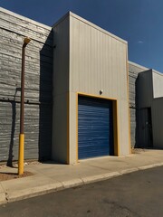 Fototapeta premium Warehouse exterior with an office unit.