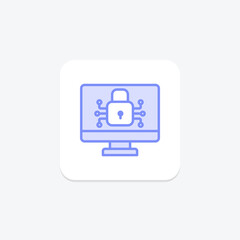 Fototapeta premium Security duotone line icon , vector, pixel perfect, illustrator file