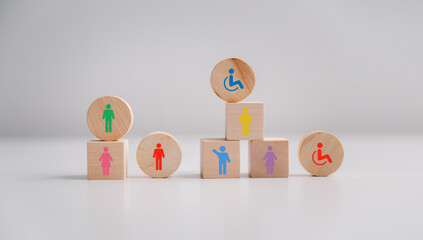 Concept of diversity, inclusion and equality promotes community integration, where every person,...