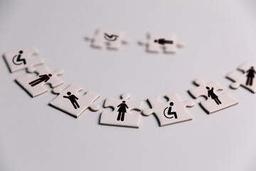 Concept of diversity, inclusion and equality promotes community integration, where every person,...