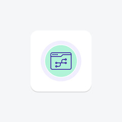 Fototapeta premium Version Control color circle icon , vector, pixel perfect, illustrator file