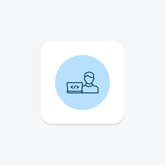 Fototapeta premium Programmer pentaglow , vector, pixel perfect, illustrator file