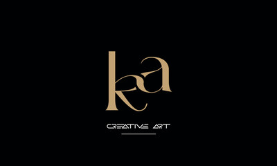 KA, AK, K, A abstract letters logo monogram