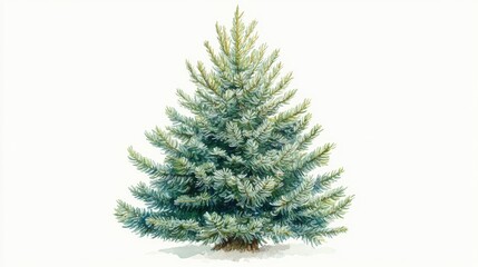 Fototapeta premium Watercolor illustration of a Christmas tree