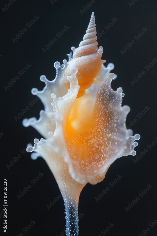 Aufkleber close-up image of a shell on a stick, great for use in beach-themed designs and projects