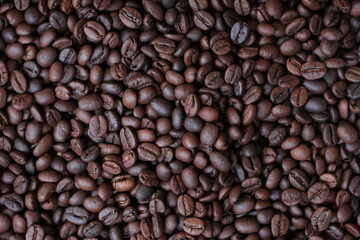 Obraz premium Roasted coffee beans for background
