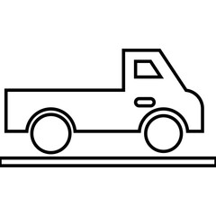 Pickup, truck, technology icon