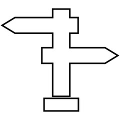 Road, sign, technology icon