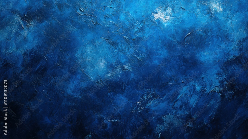 Poster deep blue background transitioning to black vignette edges, evoking simplicity and professionalism
