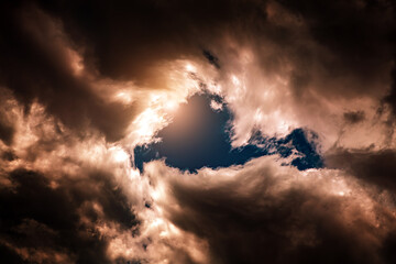 Blurred Whirlwind in the Clouds