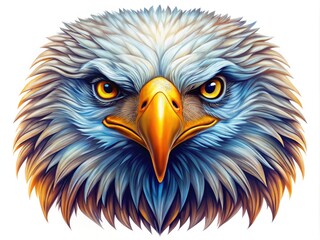 Obraz premium Eagle Head Mascot Design: Athletic Apparel Logo, T-Shirt Graphic, Emblem, Sport Wear Stamp